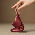 Yena | Leather Square Toe Chunky Heel Mules