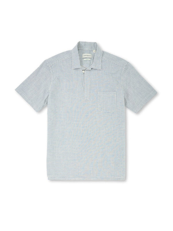Yarrow Men's Shirt | Lightweight, Relaxed Fit, Short Sleeve, Bali Blue