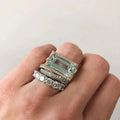 ROCHELLE | SILVER TURQUOISE RING SET
