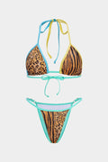 Leopa | Tie-Up Split Bikini Set