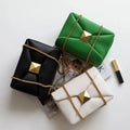 Glamco Chain Bag | Premium Leather-Look with Gold Rivets