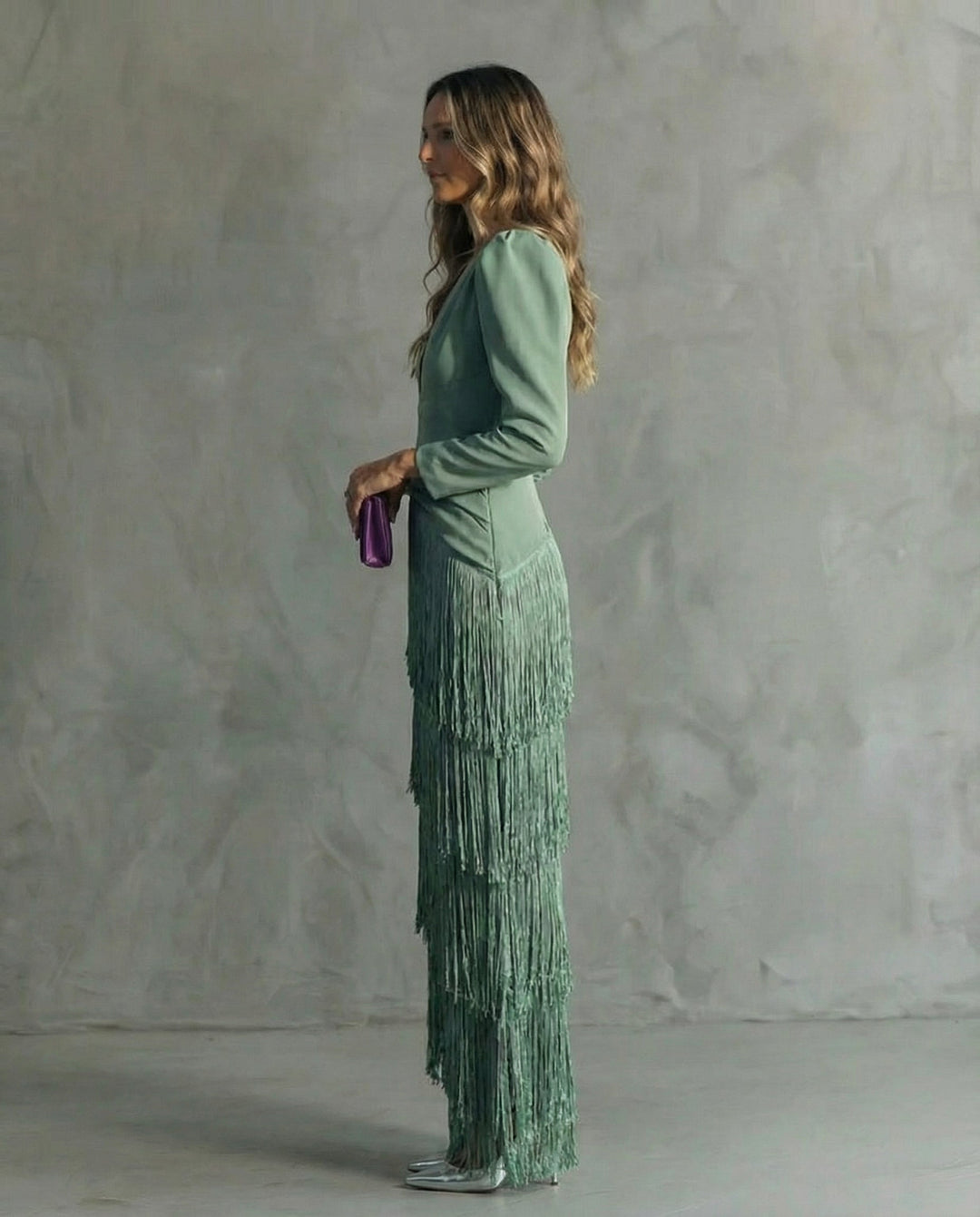 LL™ | Chiara | Elegant Fringe Sleeve Dress