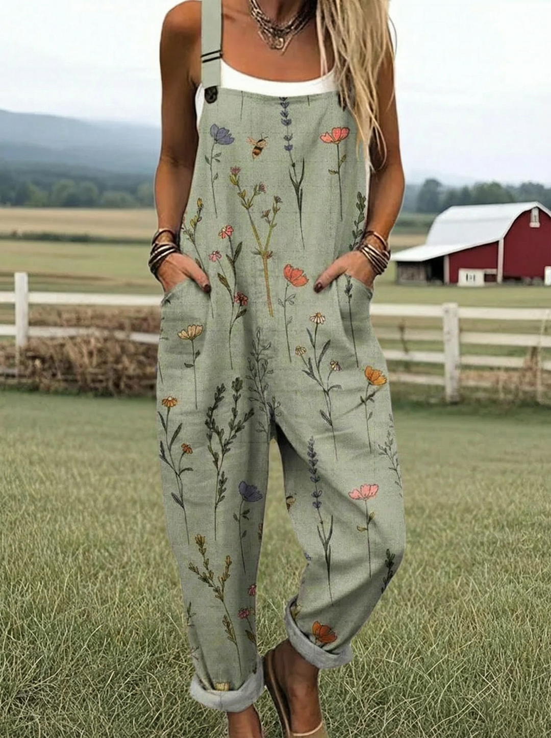 LL™ | Comfortable Printed Garden Jumpsuit