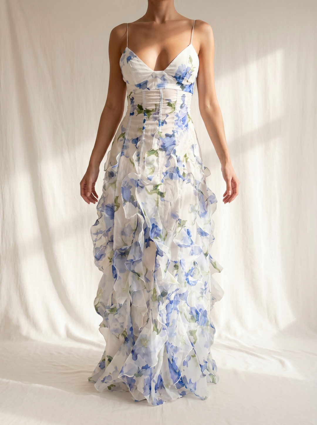 LL™ | Uri | Floral Ruffle Maxi Dress