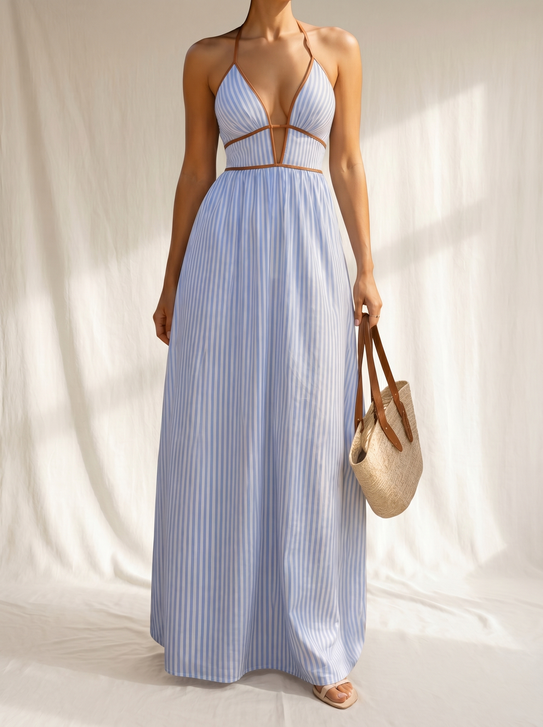 LL™ | Laurina | Striped Cut-Out Maxi Dress