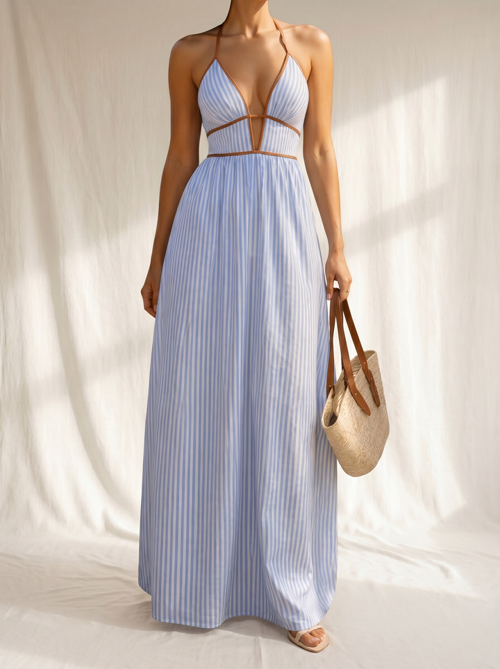 LL™ | Laurina | Striped Cut-Out Maxi Dress
