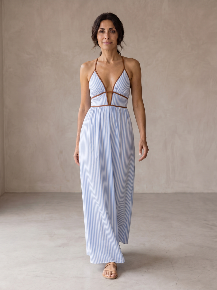 LL™ | Laurina | Striped Cut-Out Maxi Dress