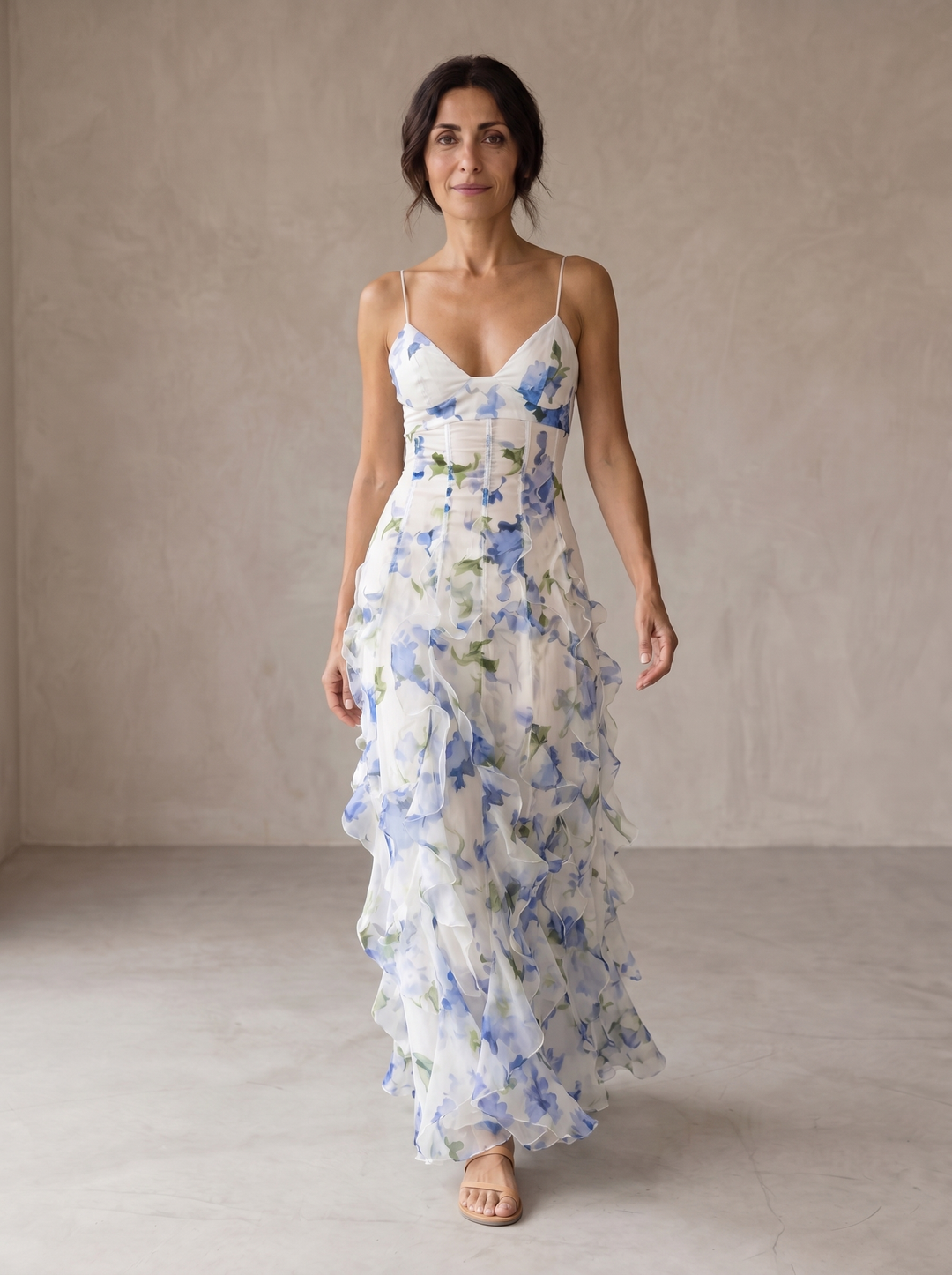 LL™ | Uri | Floral Ruffle Maxi Dress