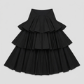 Rielle Maxi Skirt | Pleated, Tiered Silhouette, Elastic Panels