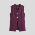 Blythe Vest | Deep Aubergine, Fully Lined