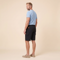 Caden Men's Cargo Shorts | Black Stretch Wool, Relaxed Fit, Multiple Pockets