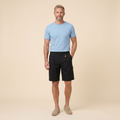 Caden Men's Cargo Shorts | Black Stretch Wool, Relaxed Fit, Multiple Pockets