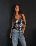 Lena | Glitter Top with Pearls