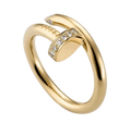 Handcrafted Rosa Ring made of gold-plated stainless steel, featuring a delicate floral design perfect for elegant occasions. - 4