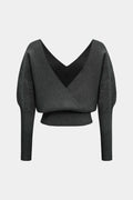 Solid Button | V-Neck Sweater