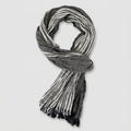 Aero cotton pinstripe scarf black