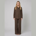 Aero women's cotton-linen set coffee