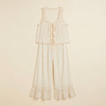 Alyssa Women's Set | Lightweight Cotton Loungewear, Vintage-Inspired Lace