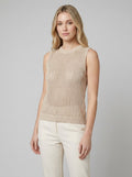 Amalfi Hollow Knit Tank beige