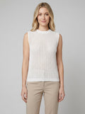 Amalfi Hollow Knit Tank white