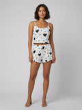 Amore sleepwear set white black hearts front