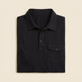 Arden Men's Polo Shirt | Black Cotton Jersey, Tailored Fit