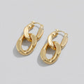 Aria chain link earrings gold