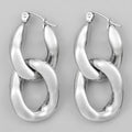 Aria chain link earrings silver