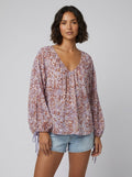 Arianna Floral Blouse pink front