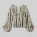 Arianna Floral Blouse | Organic Cotton Blend, Puff Sleeve Design
