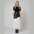 Astra maxi skirt white pleated