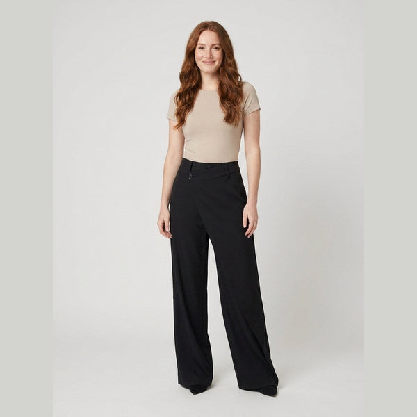Astra wide leg trousers black