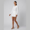 Astra | Zipper Shorts Asymmetrical Design, Relaxed Fit