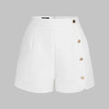 Astra | Zipper Shorts Asymmetrical Design, Relaxed Fit