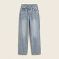 Asymmetric | Waist Straight Leg Jeans