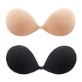Aura adhesive strapless bra nude and black 2-pack