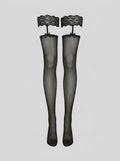 Aurelie knee-high stockings black front