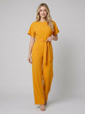 Bella elegant jumpsuit yellow - model