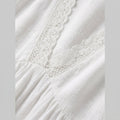 Bella | Mini Dress Cotton-Linen Blend, Lace V-Neck Sundress for Women