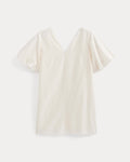 Blythe Womens Dress | Organic Cotton Silk Voile, Mini Length, Bubble Sleeves