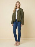 Bomber suede-look jacket green - The Store Vancouver