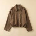 Bomber | Jacket Made of Suede Look Fabric