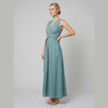 Bora | Maxi Dress Versatile Linen, Teal Blue Summer Dress