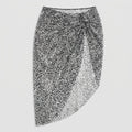 Breeze mesh sarong white leopard flat-lay