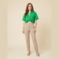 Breeze Women's Shirt green twist-hem