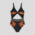 Breezy |Swimwear Bird Print, Medium Stretch One Piece Swimsuit