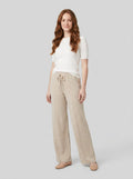 Breezy soft knit wide-leg pants persimmon