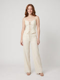 Brianna lace-up set cream