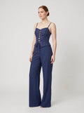 Brianna lace-up set navy