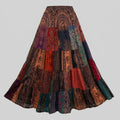 Brielle Maxi Skirt | Lightweight Rayon, Boho Patchwork Design
